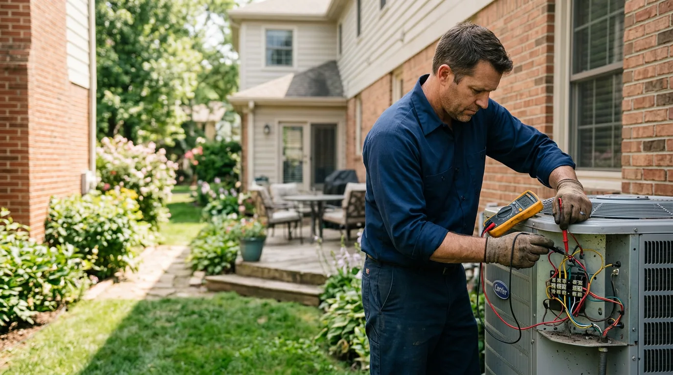 HVAC technician working near Harrisburg, NC